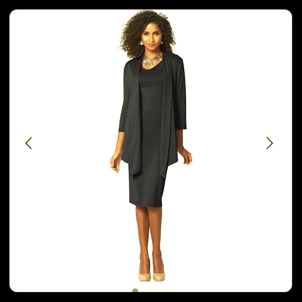 Black Sheath Dress w/ Jacket- 2x Worn